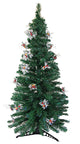 Pre-Lit Fiber Optic Artificial Christmas Tree with Silver Holly, Multi, 6'