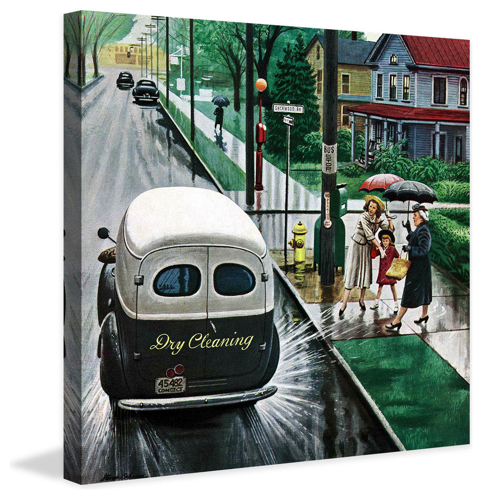 "Muddied Dry Cleaning Truck" Print on Canvas by Stevan Dohanos