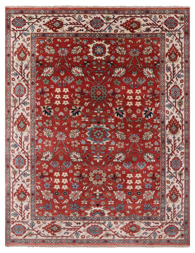 7' 11" X 10' 0" Handmade Persian Fine Serapi Wool Rug - Q16021