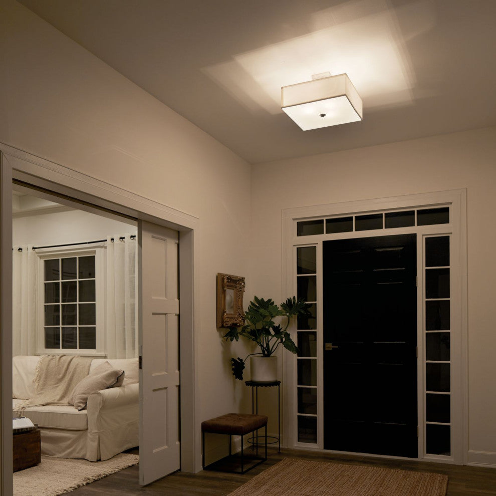 Kichler Shailene 3 Light Semi Flush Light, Brushed Nickel