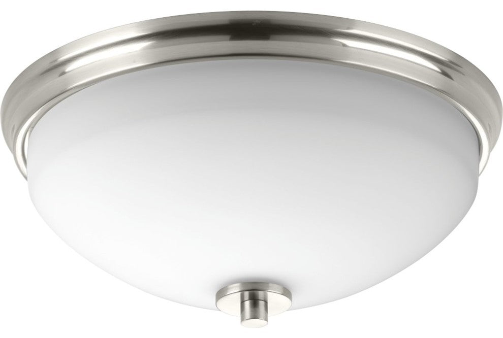 Progress Lighting 2-60W Medium Flush Mount, Brushed Nickel