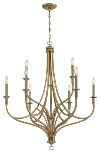 Minka Lavery Covent Park 9 Light Chandelier, Brushed Honey Gold