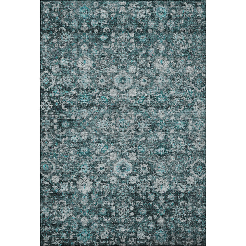 Premium Machine Washable Mayfield AMF651 Teal 10' x 14' Rug