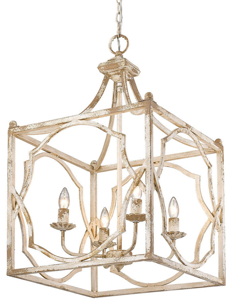 Laurent 4-Light Pendant, Antique Ivory