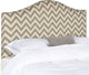 Safavieh Connie Headboard, Gray, Wheat Zigzag, Queen
