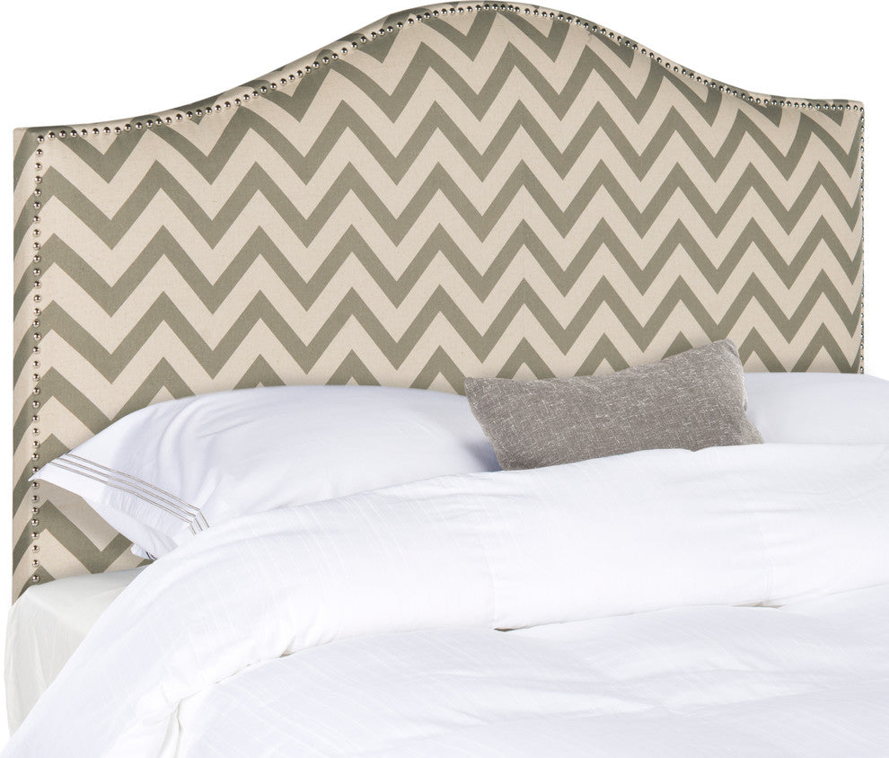 Safavieh Connie Headboard, Gray, Wheat Zigzag, Queen