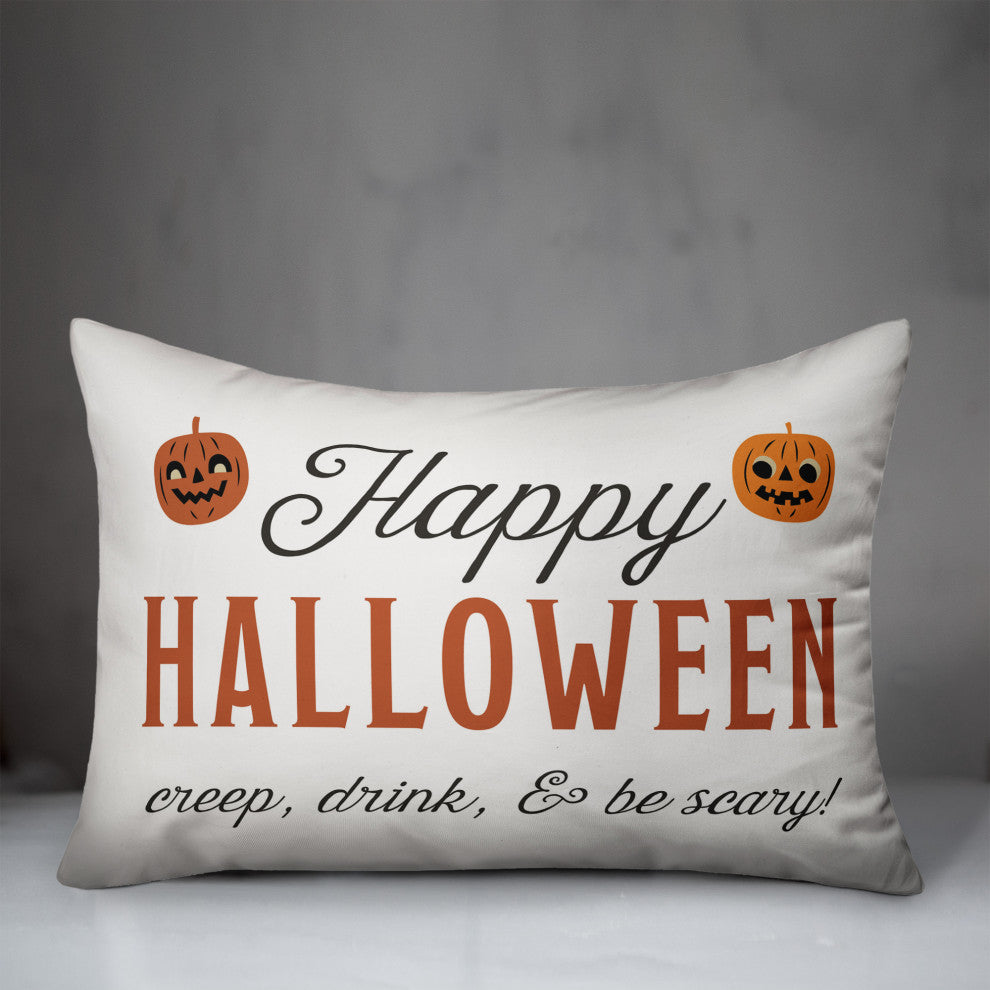 Happy Halloween 20x14 Spun Poly Pillow