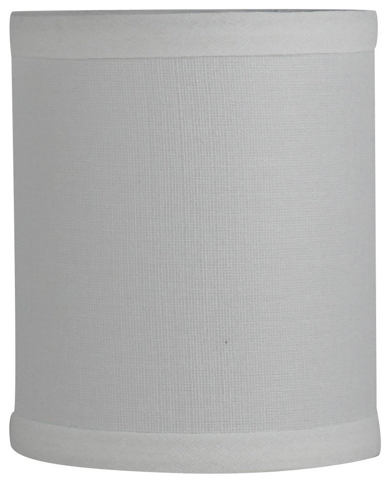 4x4x4.75" Drum Chandelier Shade, Off White Linen