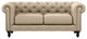 Nativa Interiors London 72" Sofa, Flax, Deep Plush Depth