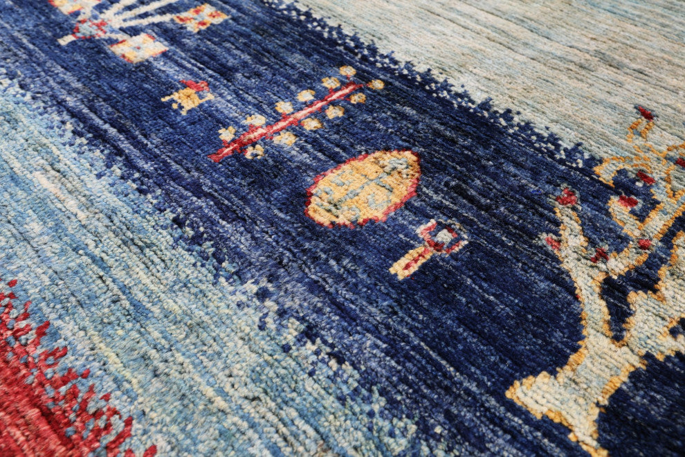 4' 11" X 6' 4" Handmade Tribal Persian Gabbeh Rug Q8078