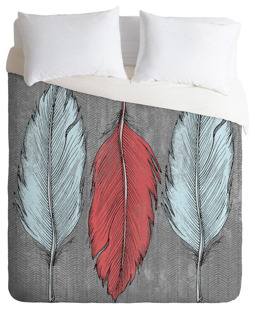 Deny Designs Wesley Bird Feathered Duvet Cover