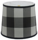 Black and Gray Check Lamp Shade, 16"