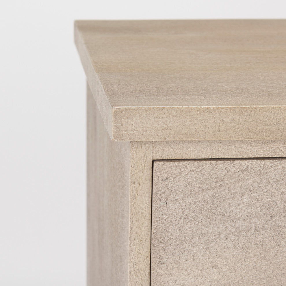 Braxton Beige Solid Wood With Black Accents Accent Cabinet