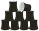 Aspen Creative 30364-9 Bell Clip-On Lamp Shade Two-Tone Black 4" x 5" x 5"