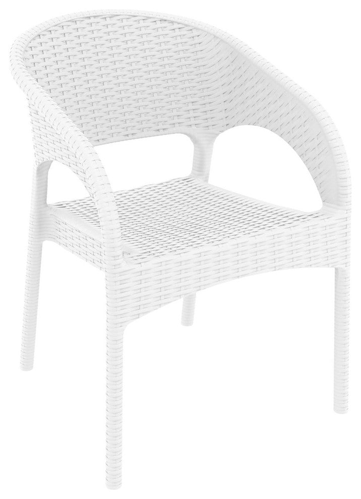 Compamia Panama Outdoor Dining Armchairs, Set of 2, White
