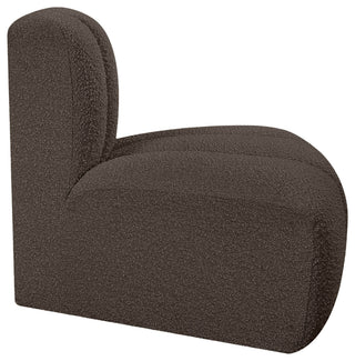 Arc Upholstered Modular Component, Brown, 1-Piece: Reverse Corner, Boucle Fabric