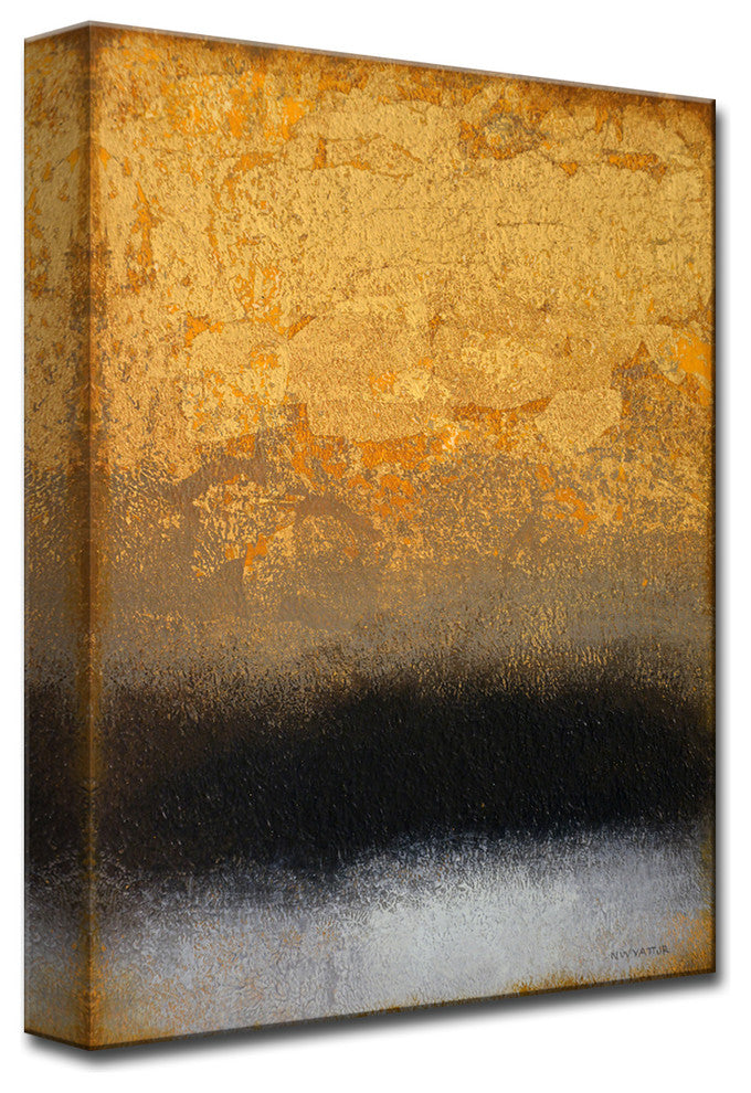 Ready2HangArt Abstract Canvas Art ''Gilded Skies'' by Norman Wyatt, 30"x20"