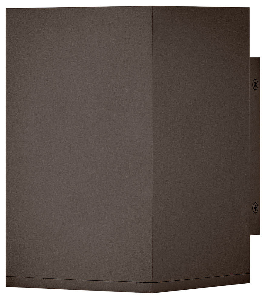 Hinkley Tetra Small Downlight Wall Mount Lantern, Architectural Bronze