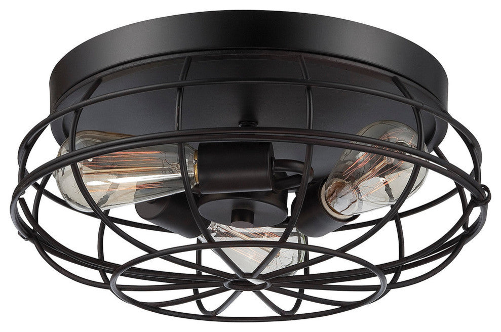 Flush Mount, English Bronze, 15"