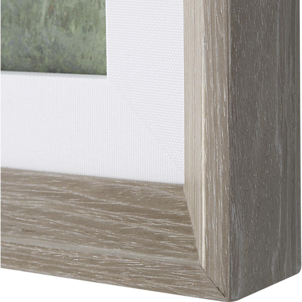 Quiet Meadows Art Print, Pine Wood with White Wash