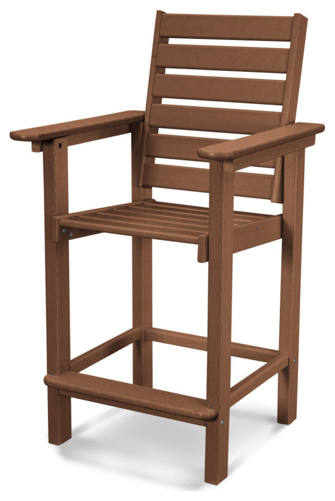 Polywood Captain Counter Chair, Teak