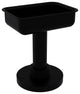 Vanity Top Soap Dish with Groovy Accents, Matte Black
