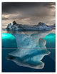 "Large Iceberg in Sea" Photography Metal Wall Art, 3 Panels, 28"x36"