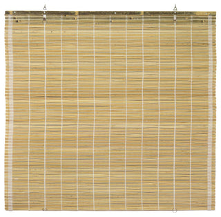 Burnt Bamboo Cordless Window Shade, Natural, 24" W