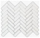 Bianco Dolomiti Polished 1x3 Herringbone Marble Mosaic