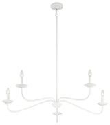 5-Light Chandelier, Bisque White