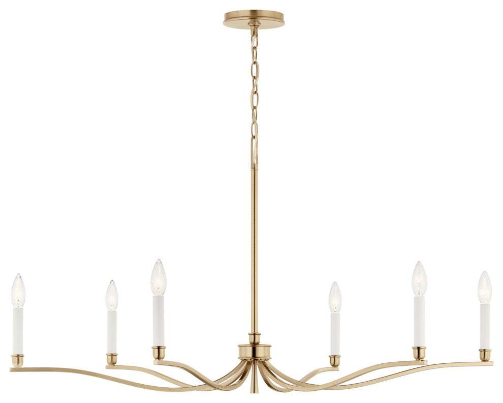 Malene Chandelier, Champagne Bronze, 42 Inch