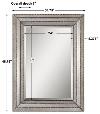 Uttermost Seymour Antiqued Mirror Inlays Mirror