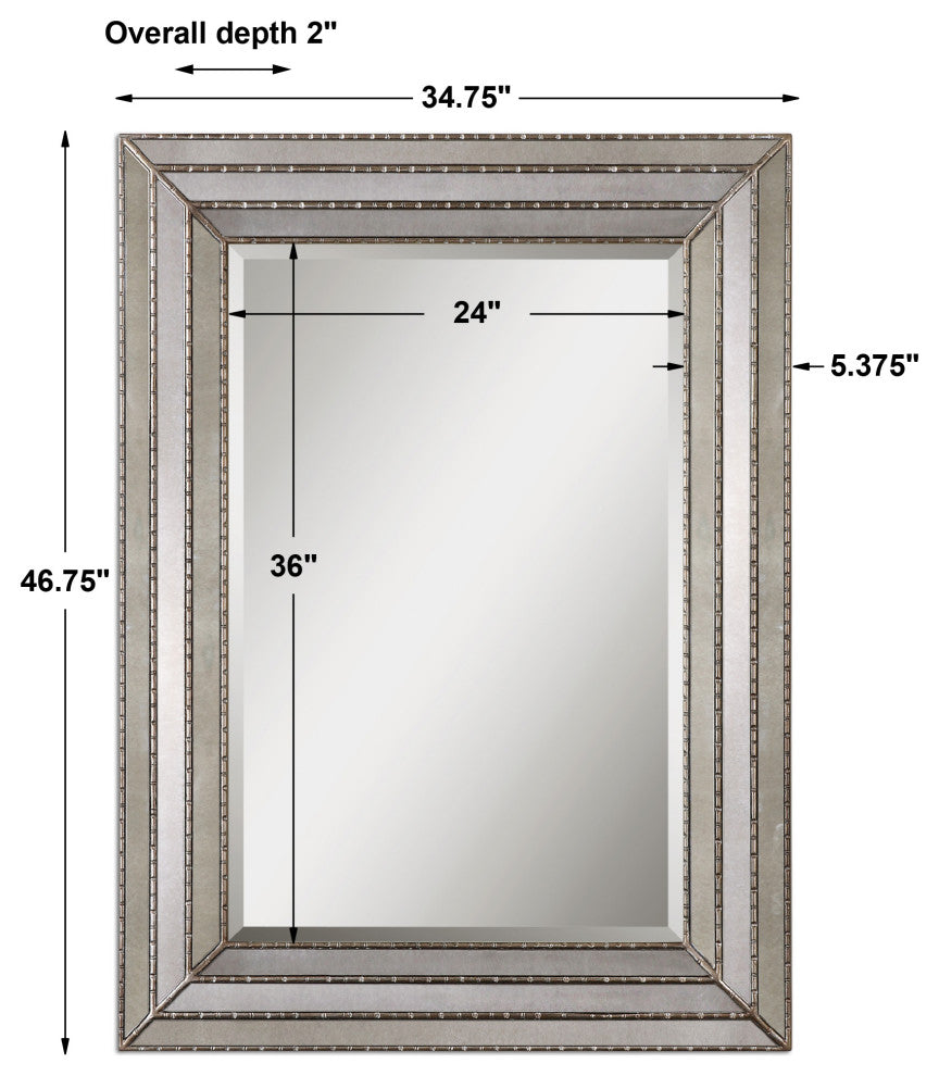 Uttermost Seymour Antiqued Mirror Inlays Mirror