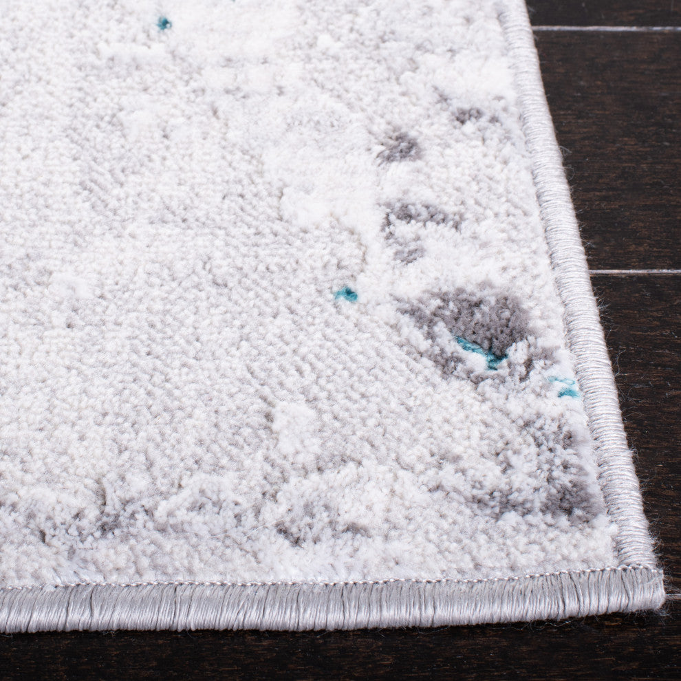 Safavieh Amelia Collection, ALA293 Rug, Grey/Aqua, 3'x5'