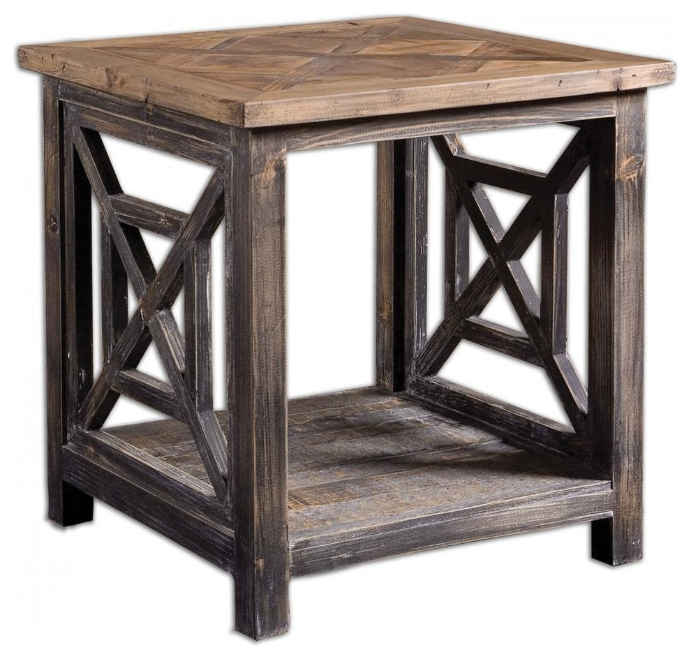 Uttermost Spiro Reclaimed Wood End Table