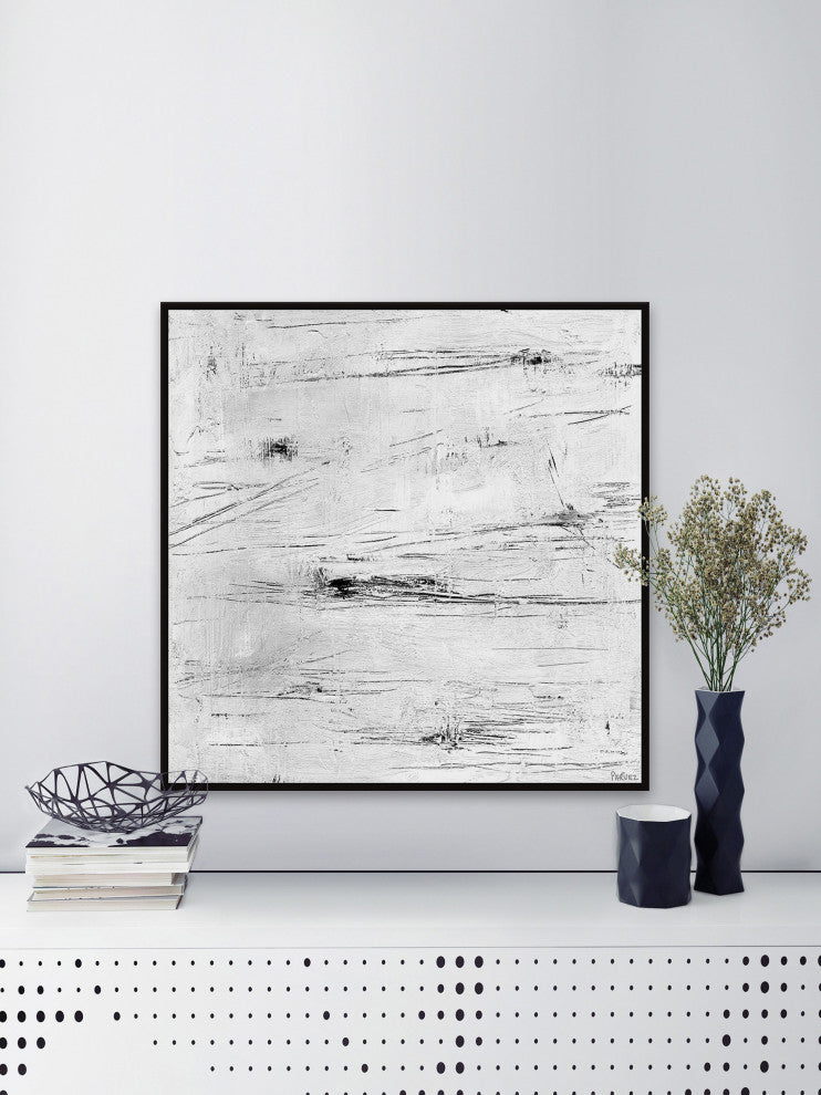 "Young Generation" Floater Framed Painting Print on Canvas, 16x16
