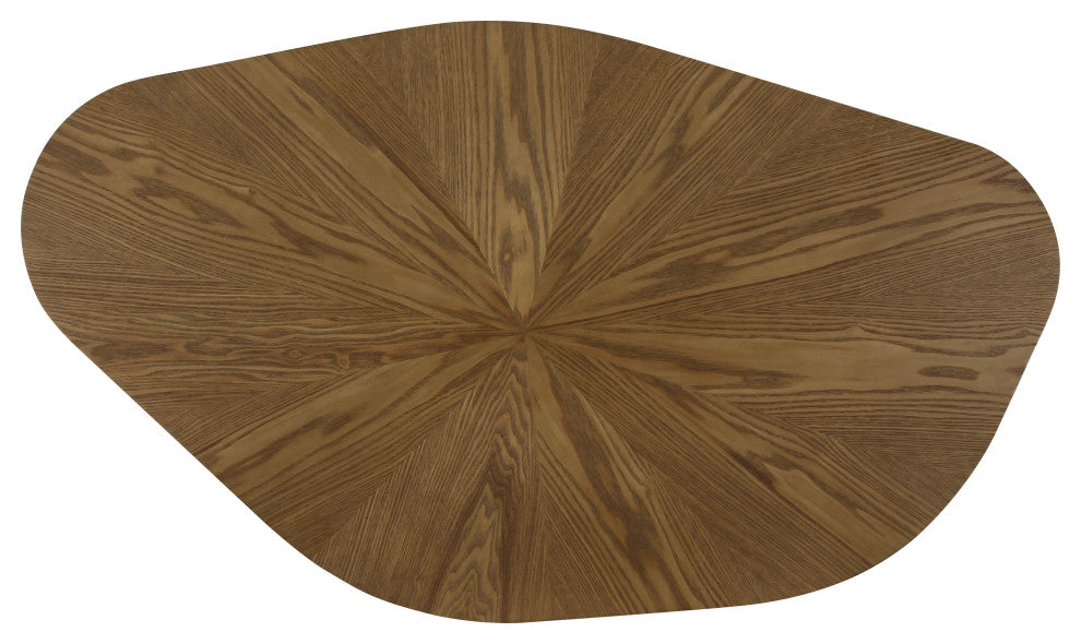 Roche Coffee Table, Brown Ash, Height: 13.7