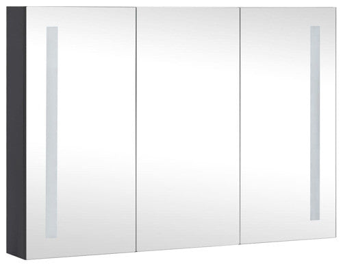 vidaXL Cabinet LED Lighted Bathroom Vanity Mirror Storage Medicine Cabinet