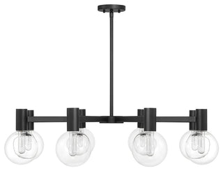 Wright 8-Light Chandelier, Matte Black, Matte Black