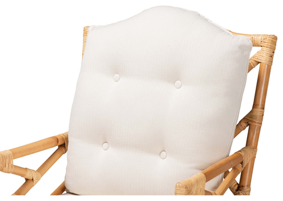 Baxton Studio Sonia Modern and Contemporary Natural Finished Rattan Armchair