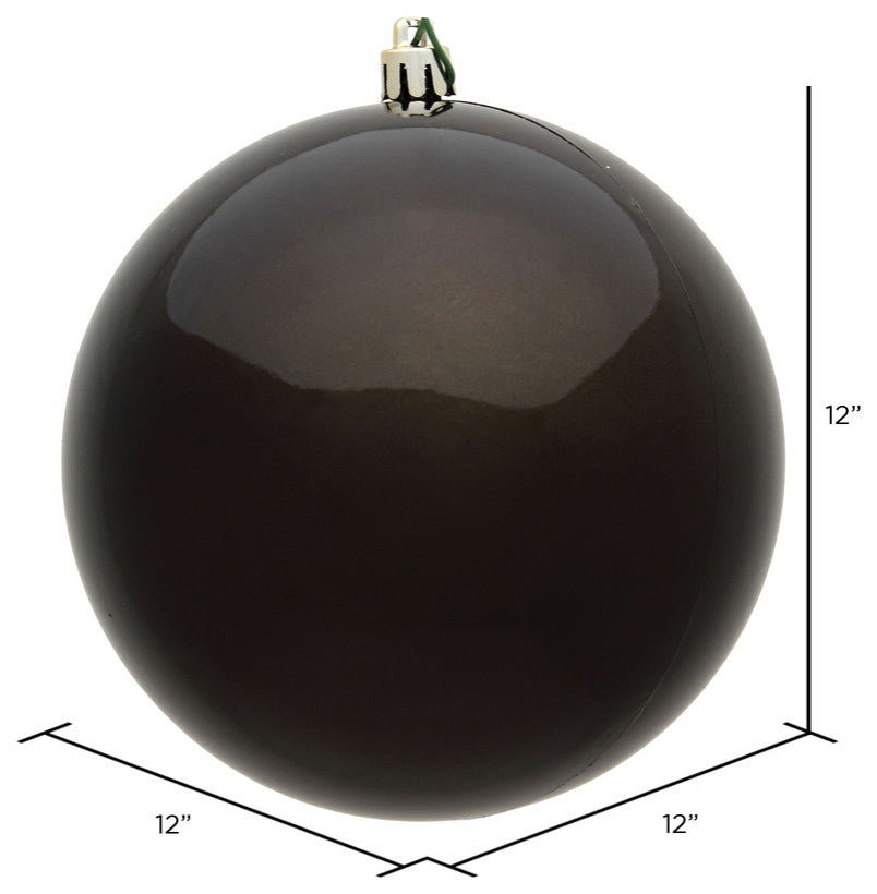 Vickerman 12" Gunmetal Candy Ball Ornament