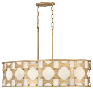 Hinkley Lighting 4738 Carter 6 Light 37"W Linear Chandelier - Burnished Gold
