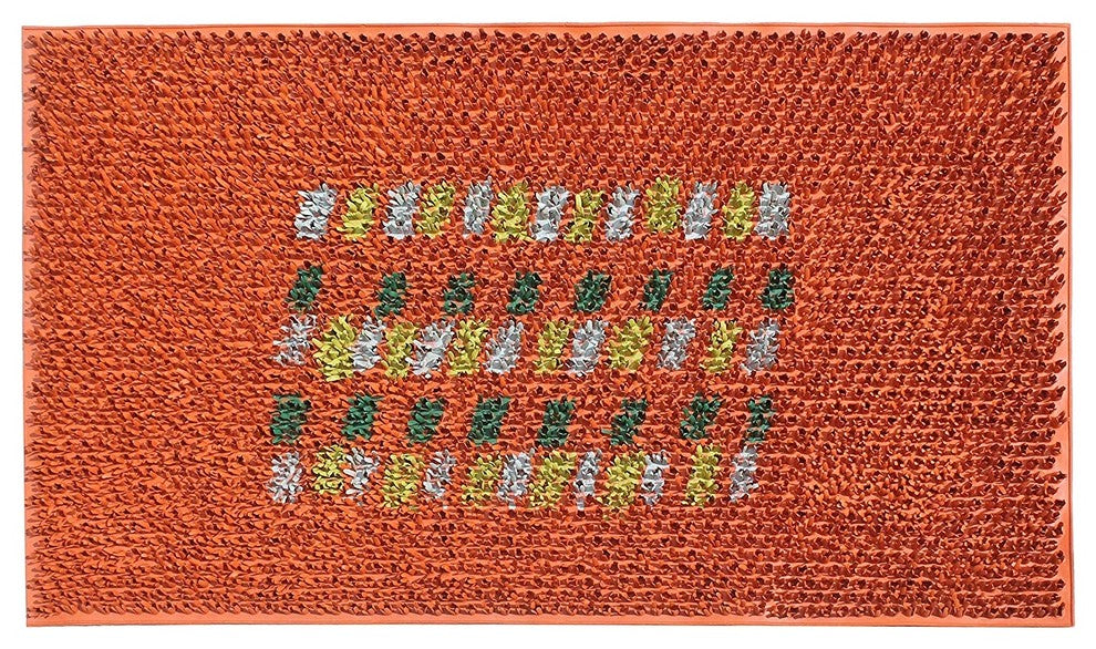 A1HC First Impression Grassdecor, Natural Rubber Doormat, 18"x30", Terracotta