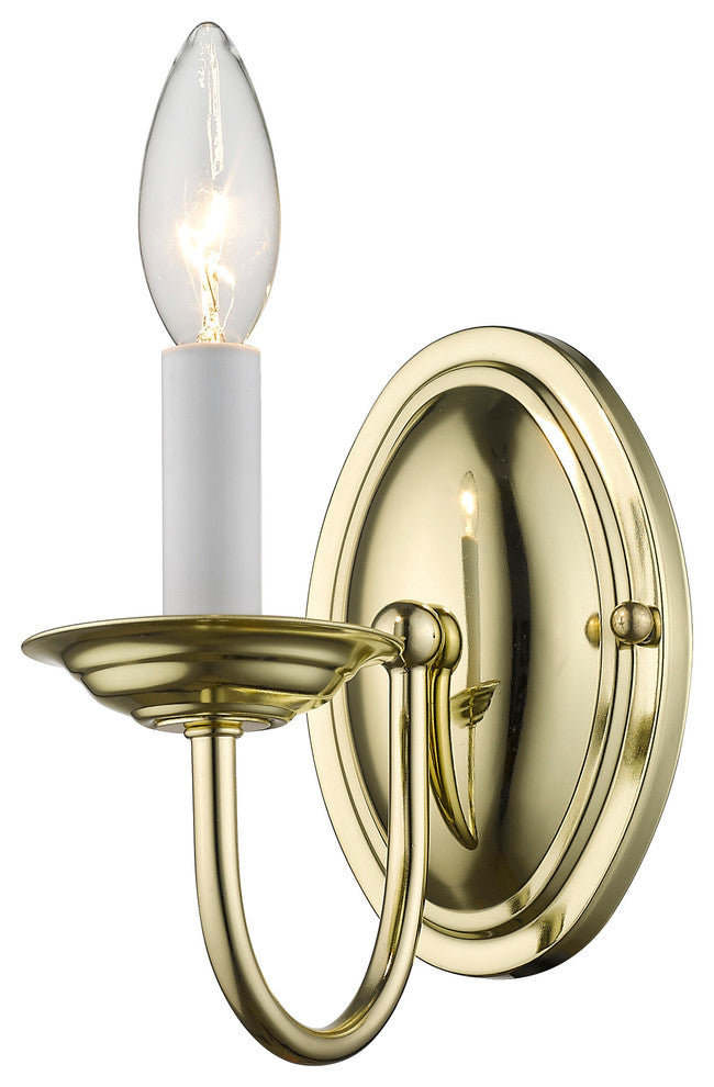 Home Basics Wall Sconce, Polished Brass