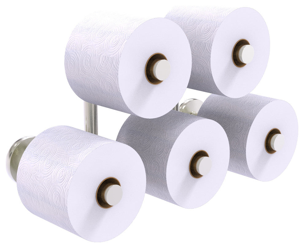 Prestige Skyline 5 Roll Reserve Roll Toilet Paper Holder, Satin Nickel