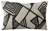 Plutus Black Beige Architecture Geometric Luxury Throw Pillow, 22"x22"