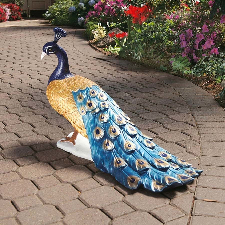 Regal Peacock Sculpture