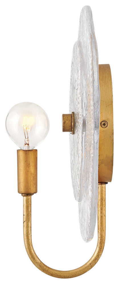 Fredrick Ramond Rene Medium Single Light Sconce, Distressed Brass
