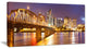 Skyline of Portland Panorama, Cityscape Canvas Art Print, 32"x16"