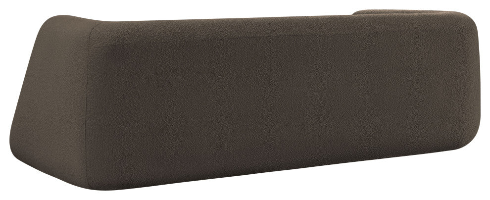 Abbington Boucle Fabric Upholstered Sofa, Brown